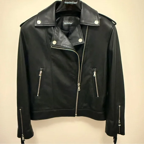 Saks Maximilian Leather Fringe Jacket - Picture 4 of 13